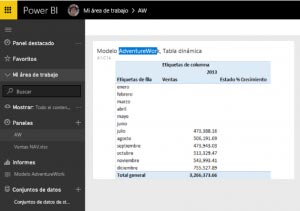 Power bi paneles