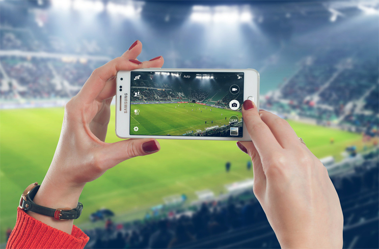 fotografía al campo de futbol