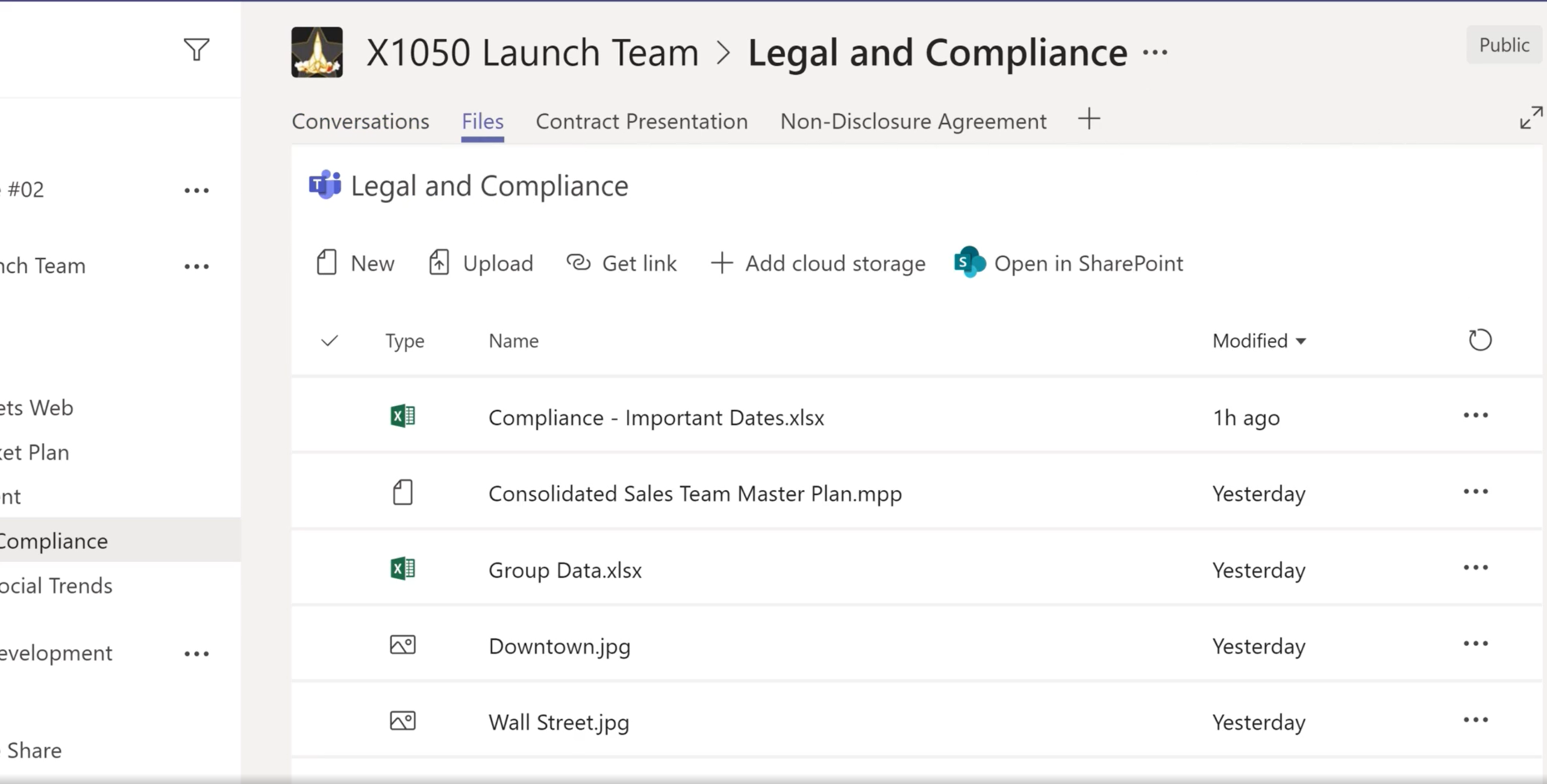 Archivos integrados en Microsoft Teams