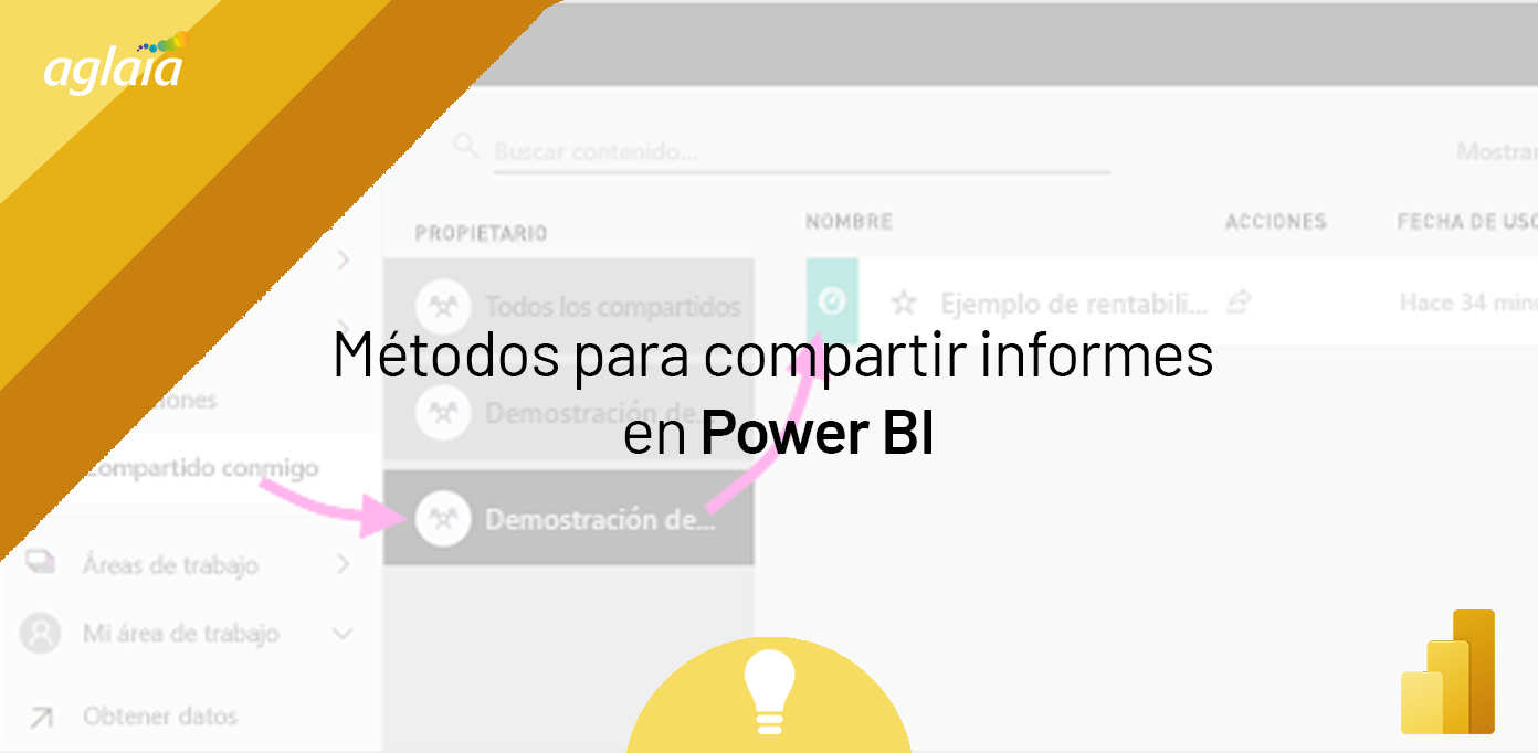 Métodos para compartir informes en Power BI | Aglaia