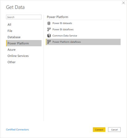Conector de Power Platform Dataflows