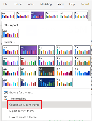 personalizar tema de Power BI
