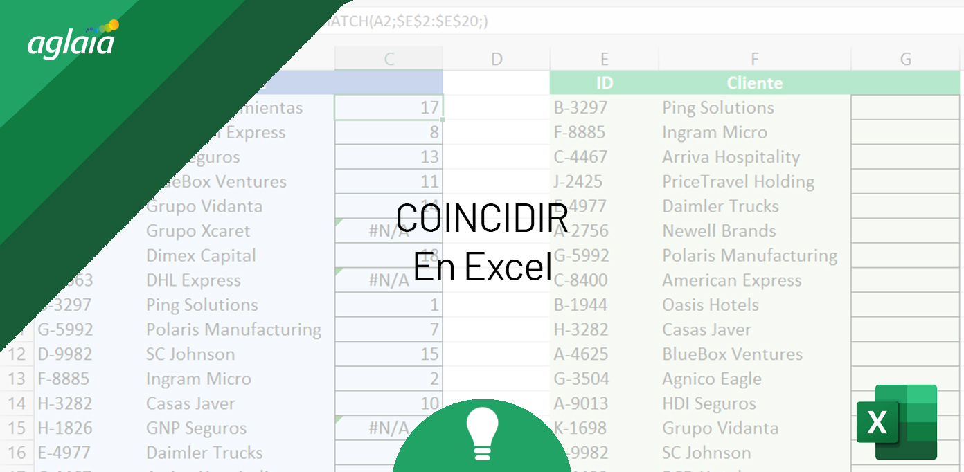 Coincidir en Excel