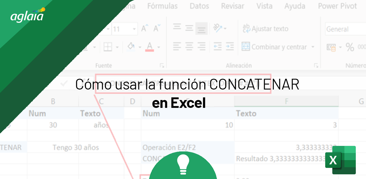 Función CONCATENAR excel