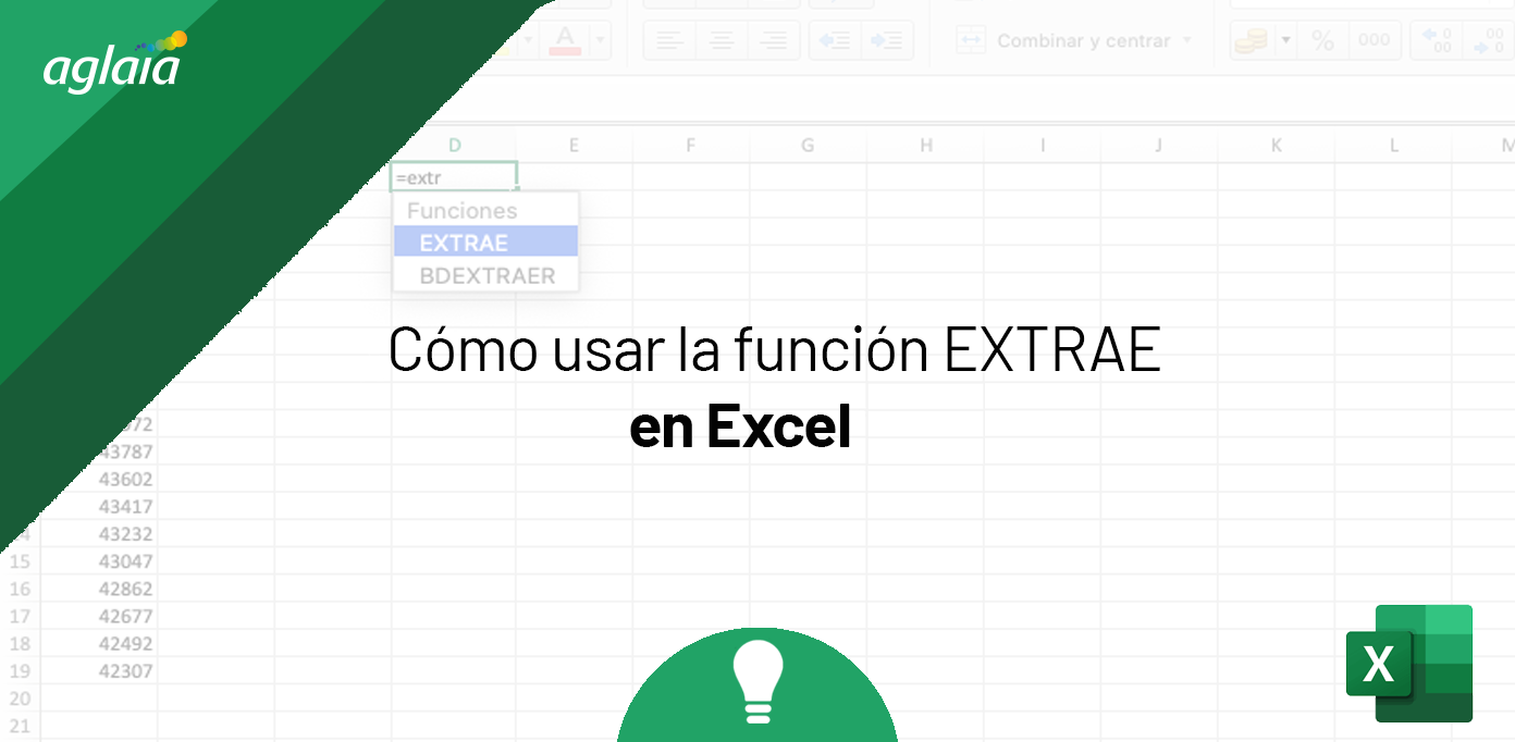 Función EXTRAE excel