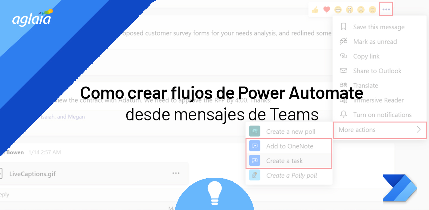 Como crear flujos de Power Automate desde mensajes de Teams