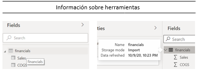 información sobre herramientas