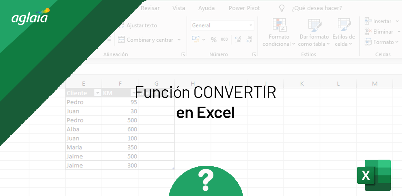 Función Convertir en Excel