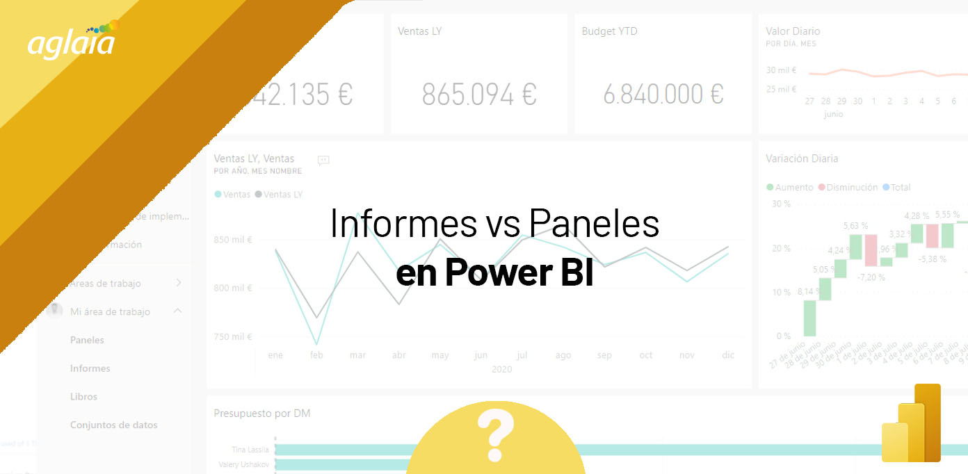 Diferencias entre un informe y un panel en Power BI