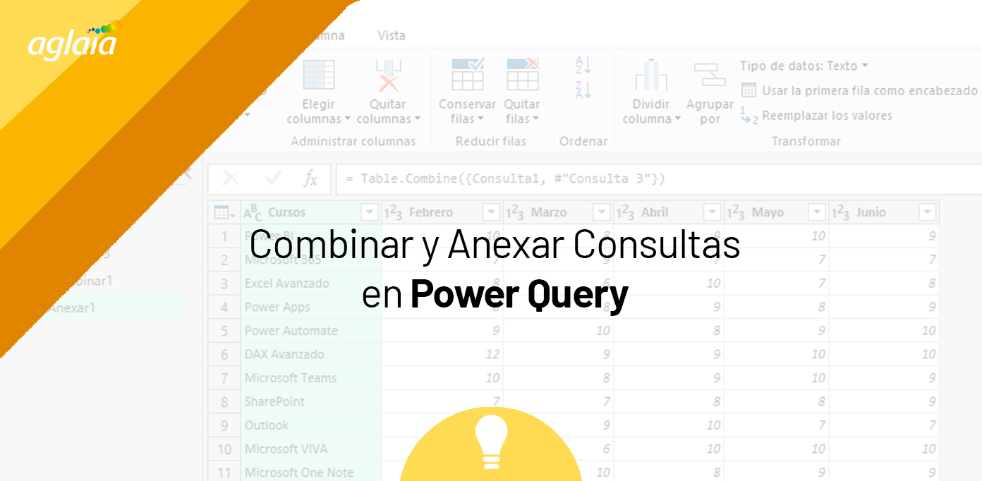 Combinar y Anexar Consultas en Power Query