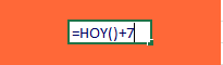 Fórmula "HOY +7" para Excel