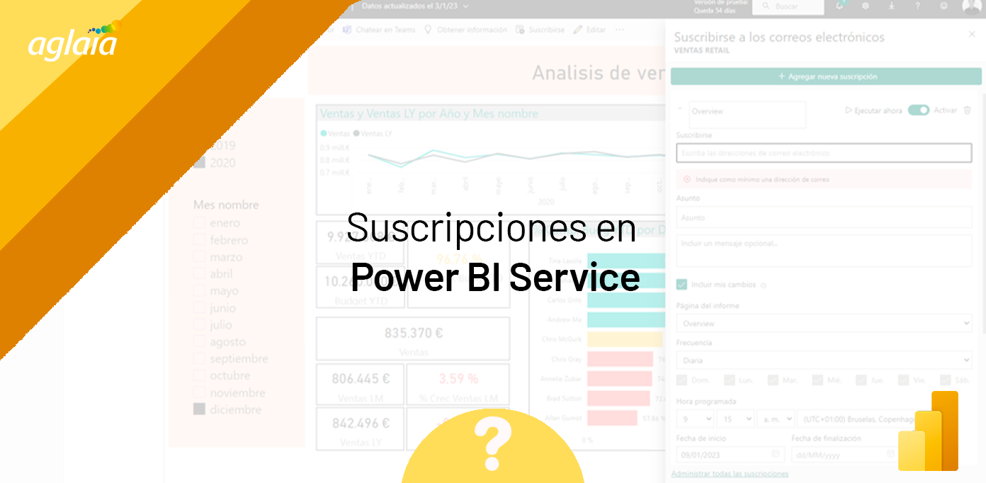 Suscripciones en Power BI Service