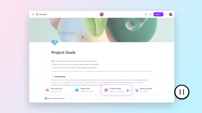Interfaz Microsoft Loop en Microsoft 365