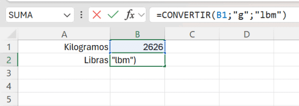Conversión de Kilogramos a Libras