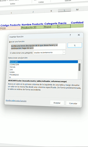 Fórmulas avanzadas en Excel