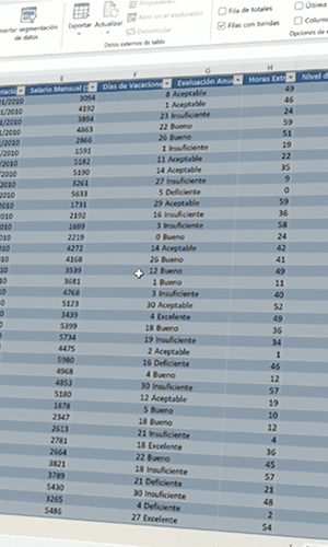 Trabajar con datos en Excel
